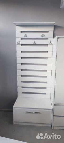 Белая Прихожая Вешалка + Тумба Варвара Lux