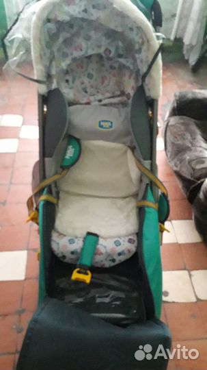 Детские санки коляска с большими колесами