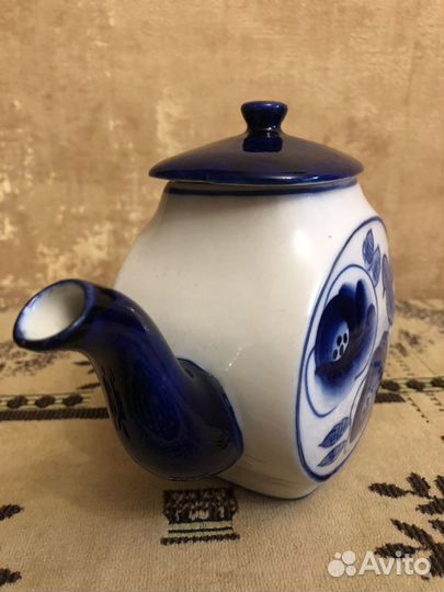 Пара: Чайничек и сахарница Гжель