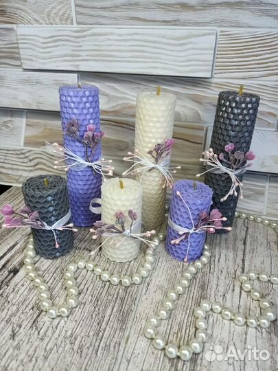 Свечи из вощины ручной работы