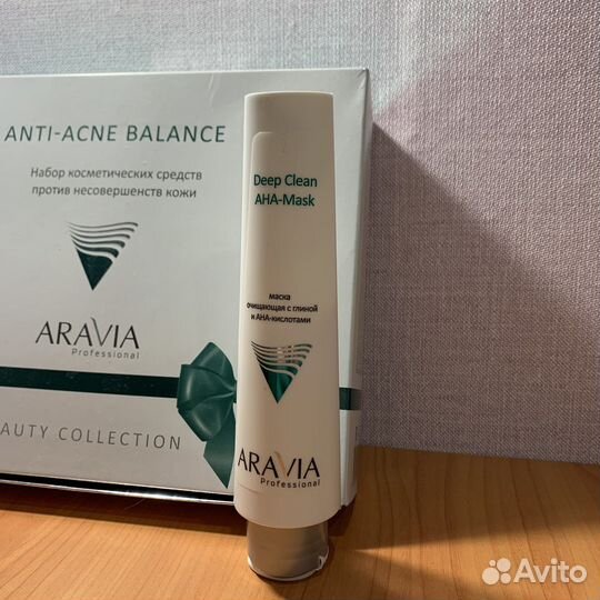 Aravia маска очищающая с глиной и AHA-кислотами