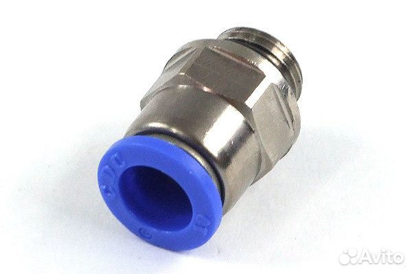 Пневмофитинг цанговый прямой с наружней резьбой PC