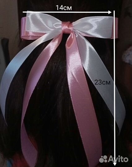 Бант на заколке-автомат ручной работы