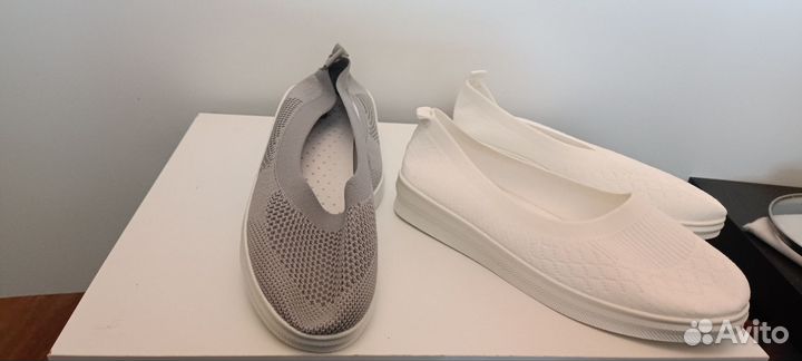 Слипоны женские, тканевая обувь
