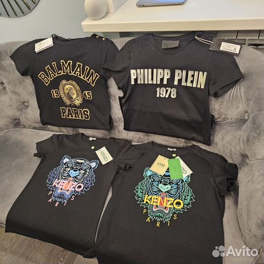 Футболки Balmain kenzo philipp plein оригинал