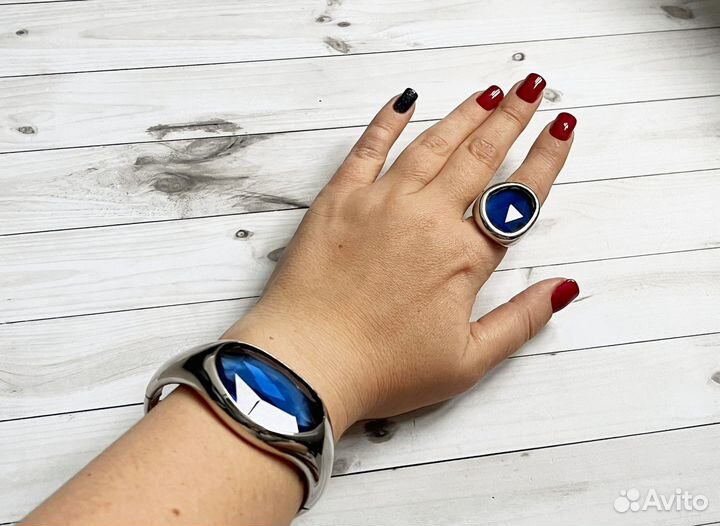 Акцентный комплект кольцо и браслет