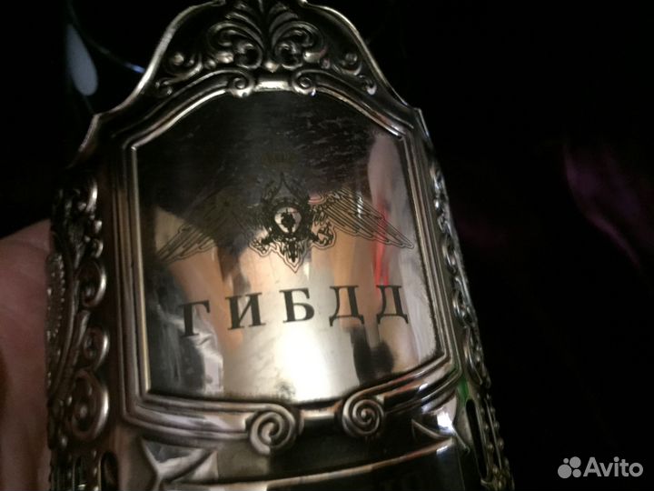 Мельхиоровая кружка с подстаканником