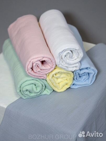 Муслиновые пеленки (большой размер, много цветов)
