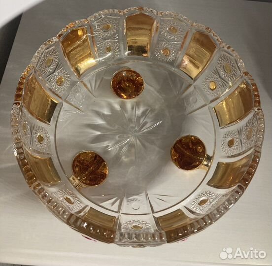Салатник Богемия Кристал богемский хрусталь