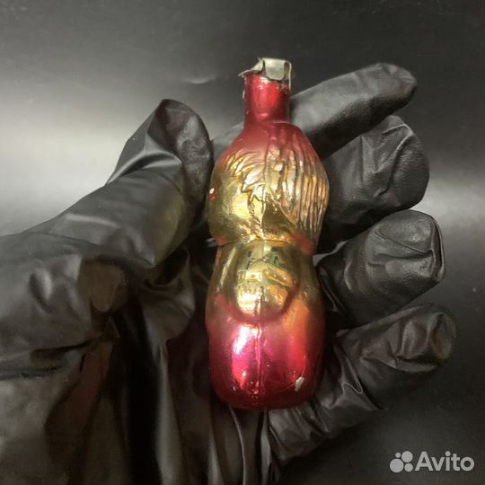 Елочная игрушка чипполино мальчик стекло СССР