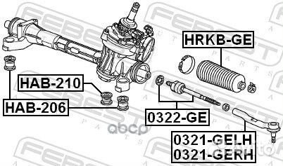 Пыльник рулевой рейки hrkb-GE hrkb-GE Febest