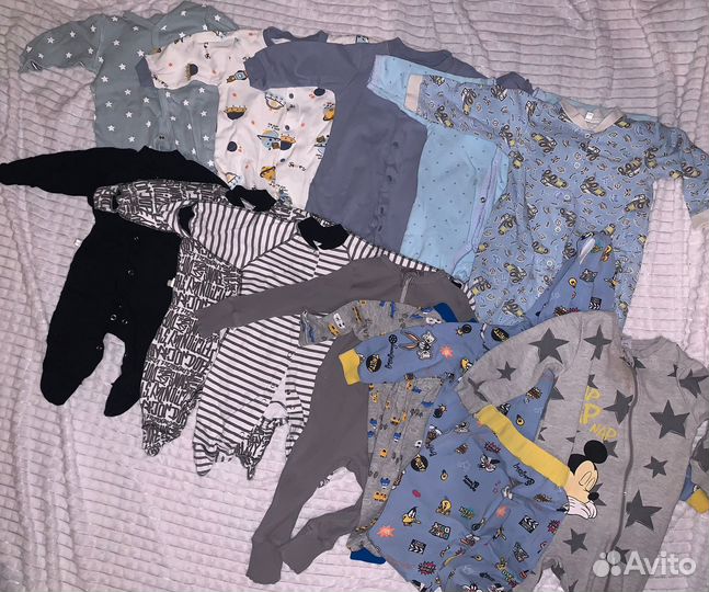 Детские вещи пакетом от 0 до 1 года для мальчика