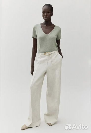 Футболка блуза премиальный лён H&M 44 46 48