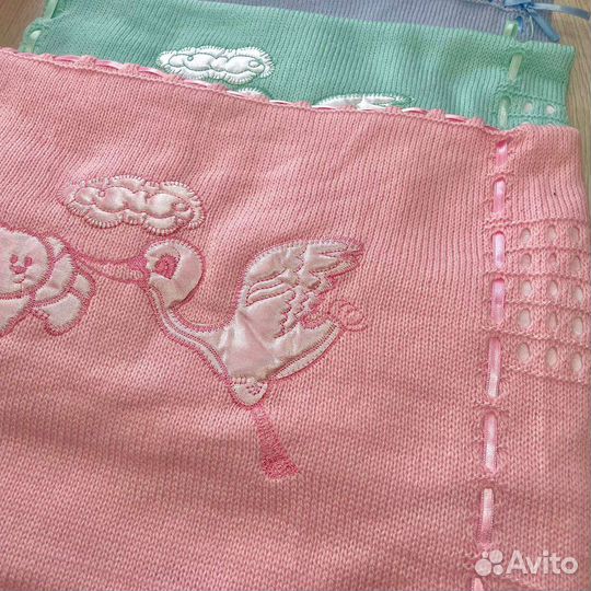 Плед одеяло покрывало детское вязаное летний