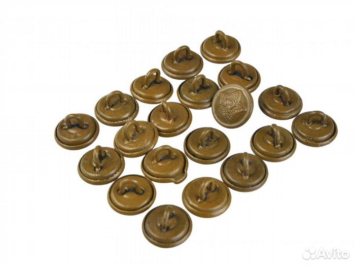 Пуговицы зеленые СССР 14мм со звездой