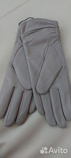 Перчатки женские из лайковой кожи на шерсти