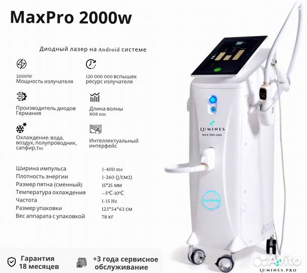 Диодный лазер Лю’минес макспро 2000вт