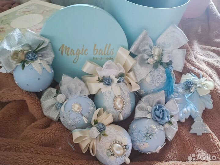 Набор в голубом цвете на ёлку