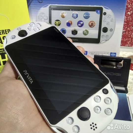 Playstation Vita slim Glacier White прошитая 128гб