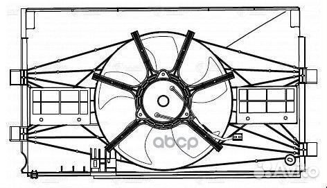 Крыльчатка с эл.мотором mitsubishi lancer X (0