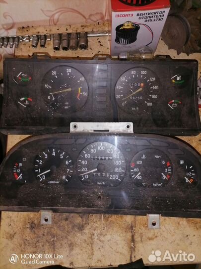 Шитки приборов газель