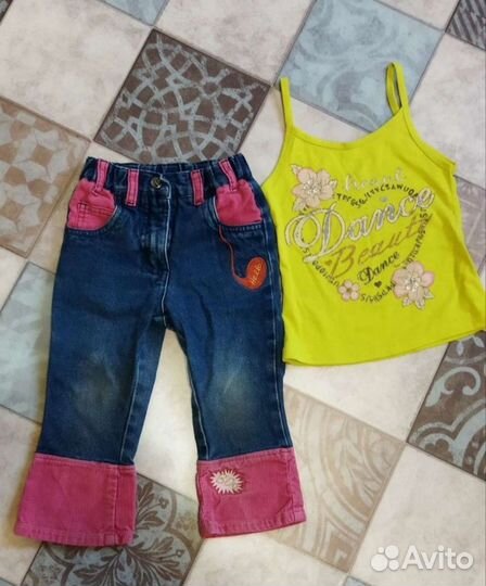 Вещи пакетом на девочку р. 74-92