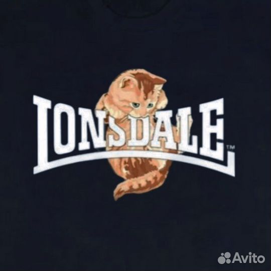 Футболка Оверсайз Lonsdale Cat Винтаж
