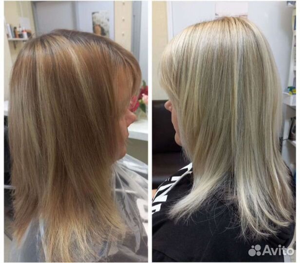 Стрижка женская, окрашивание в технике айр тач