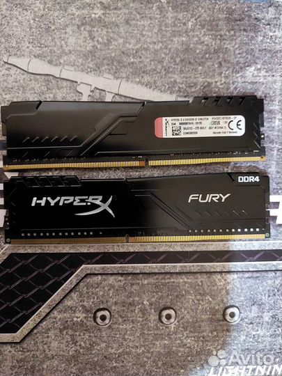 DDR4 8gb(x2) 3200 Cl16- Kingston HyperX fury Black