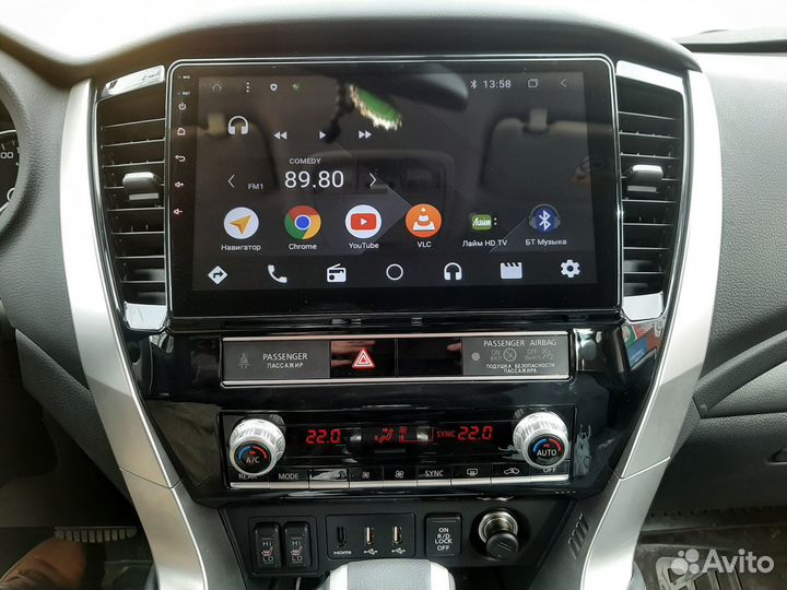 Android магнитола Pajero Sport 2021-23, есть Teyes