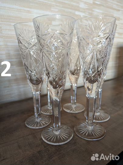 Фужеры хрустальные СССР