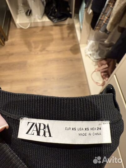 Топ с эффектом кожи zara