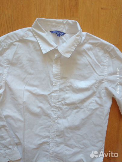 Несколько белых рубашек на мальчика 6-7-10 лет