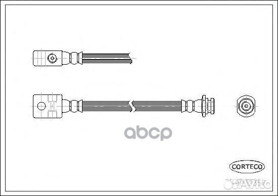 Тормозной шланг передний 387mm nissan Patrol