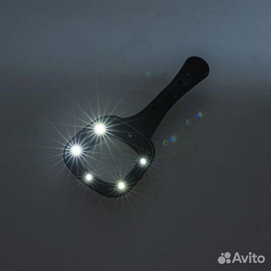 Ручная лупа 3х с подсветкой UV+5 LED (+ультафиолет