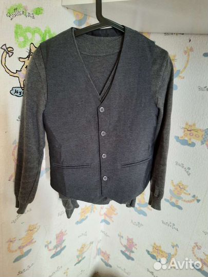 Школьная форма для мальчика серая 128 134