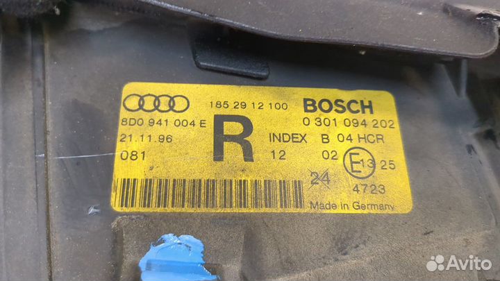 Фара (передняя) правая Audi A4 (B5), 1996