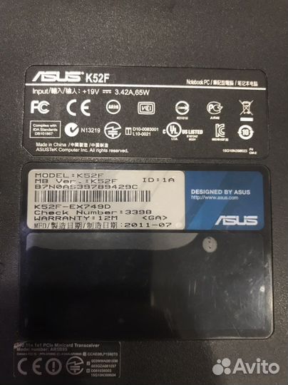 Asus K52F