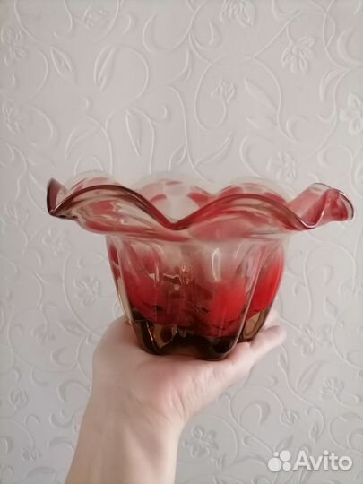 Ваза цветное стекло СССР