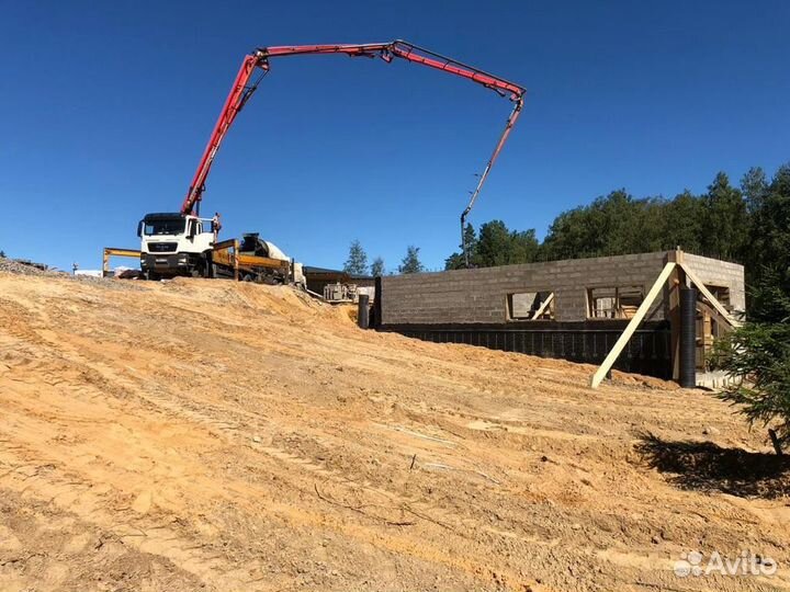 Фундамент, лента бетонная, блоки фбс, забор