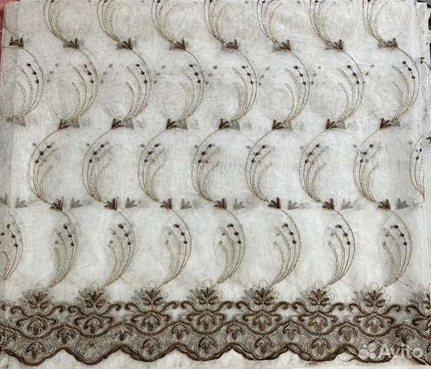 Тюль органза с вышивкой новая