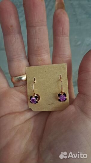 Позолоченные серьги СССР