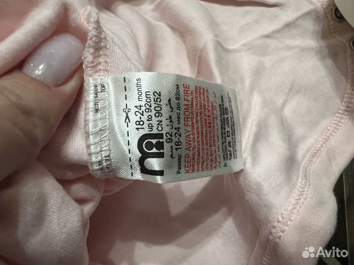 Боди mothercare вещи пакетом на девочку 86 92
