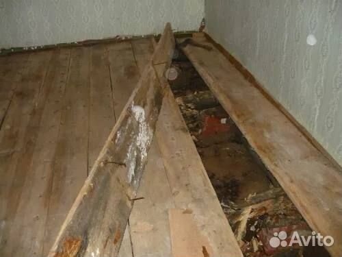 Ремонт деревянных полов и лаг в доме