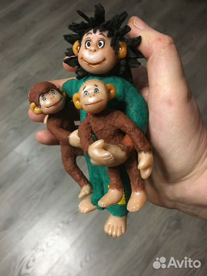 Ёлочные игрушки из ваты ручной работы