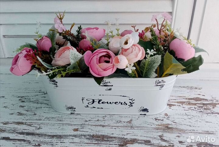 Искусственные Цветы с горшком