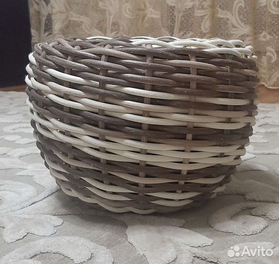 Кашпо из эко ротанга