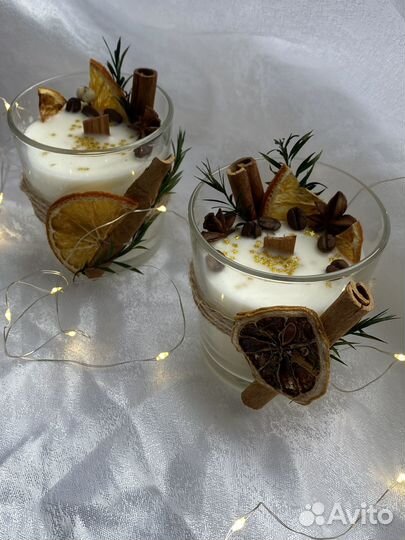 Новогодние свечи ручной работы