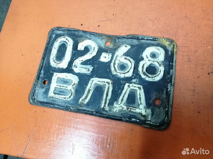 Номер чёрный мото