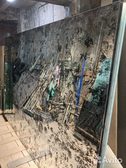 Зеркало состаренное 4 мм бронза